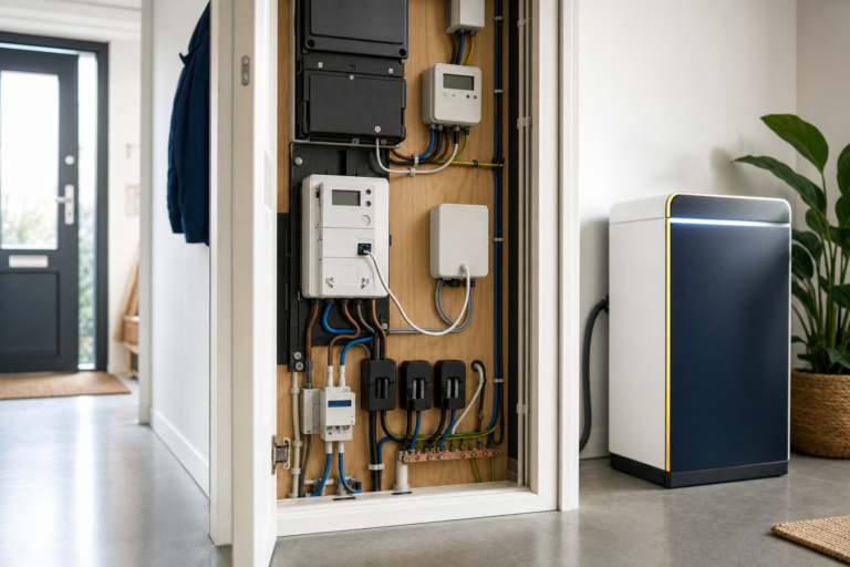 Slimme meter en externe energiemeter voor de aansturing van een thuisbatterij